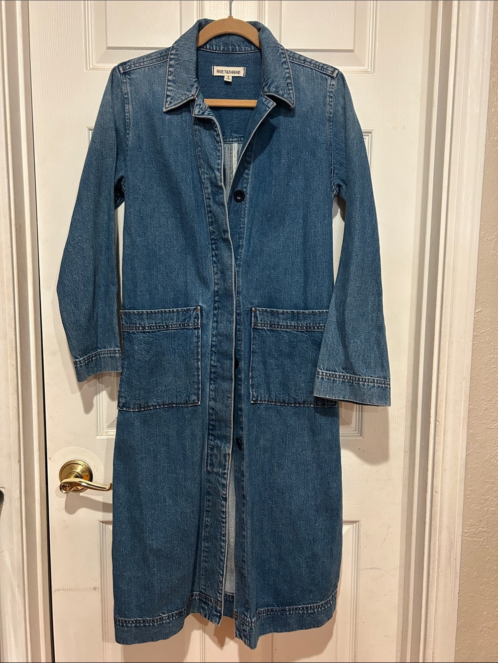 Madewell Rivet & Thread Classic Blue Denim Jacket